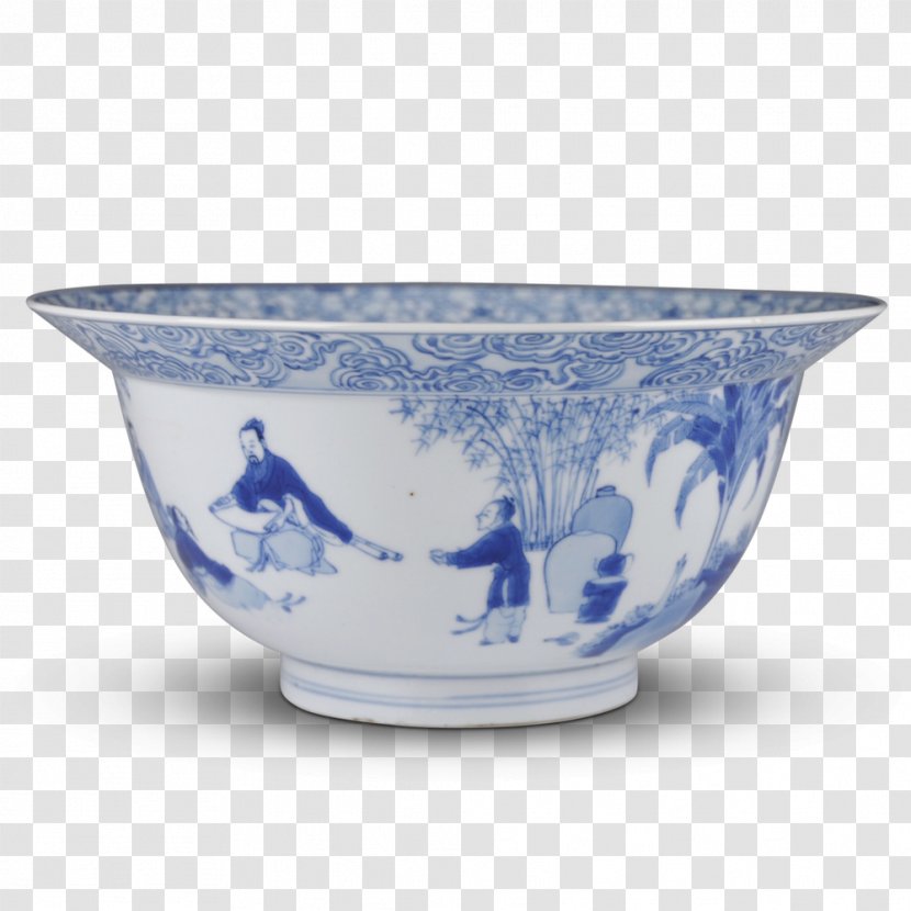 Ceramic Blue And White Pottery Bowl Tableware Porcelain - Cup Transparent PNG