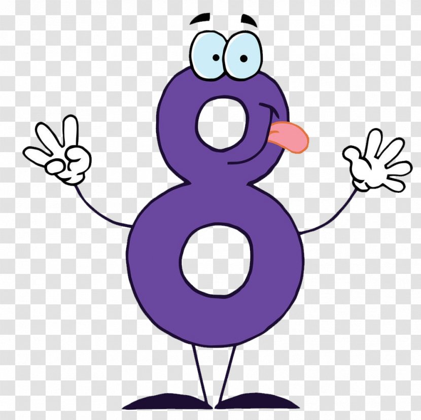 Cartoon Royalty-free Stock Photography Clip Art - Number - Happy 8 Transparent PNG