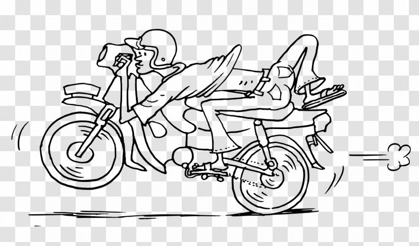 Motorcycle Drawing Cartoon Transparent PNG