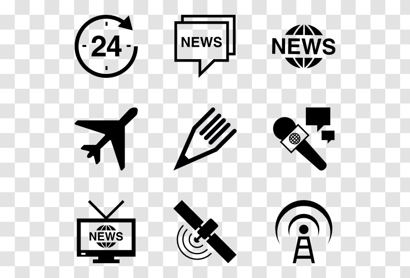 Journalist Journalism News Clip Art - Monochrome - Newspaper Vector Transparent PNG