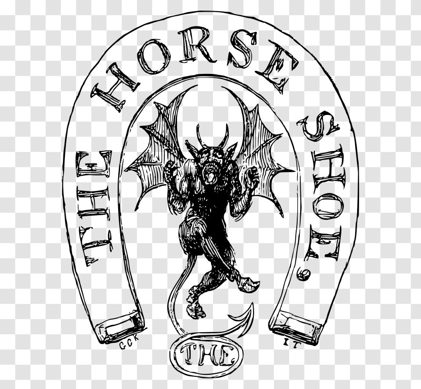 Devil Superstition Witchcraft Musician Illustration - Horseshoe - Satanic Demon Art Tattoo Transparent PNG