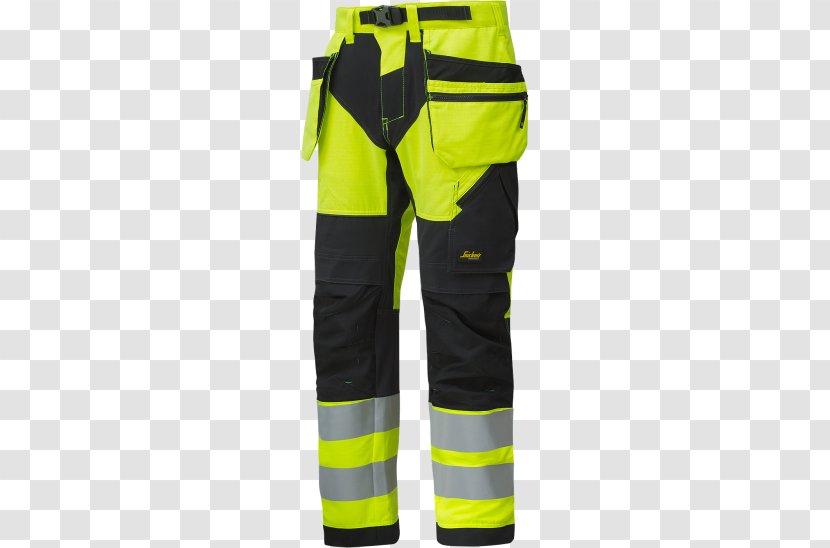 Snickers Workwear High-visibility Clothing Pants - Braces Transparent PNG