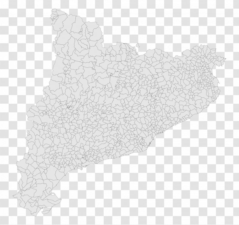 Blank Map Topographic Aranese Dialect Catalan Transparent PNG