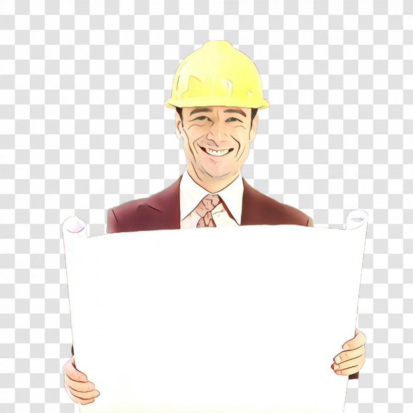 Hard Hat Construction Worker Cartoon Personal Protective Equipment Finger Transparent PNG