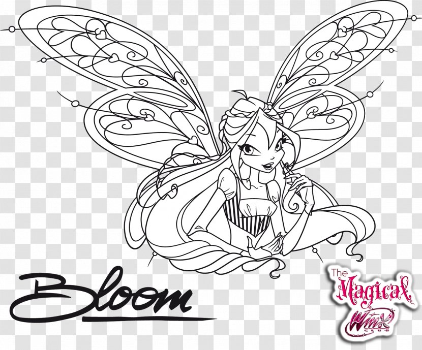 Bloom Musa Stella Flora Line Art - Invertebrate - Winx Club 3d Magic Adventure Transparent PNG