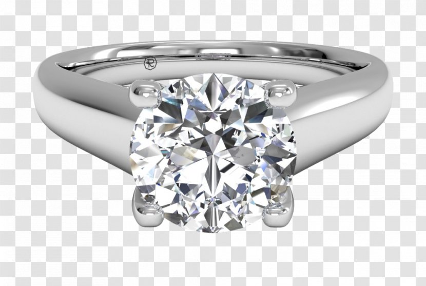 Engagement Ring Wedding Ritani Solitaire - Rings Transparent PNG