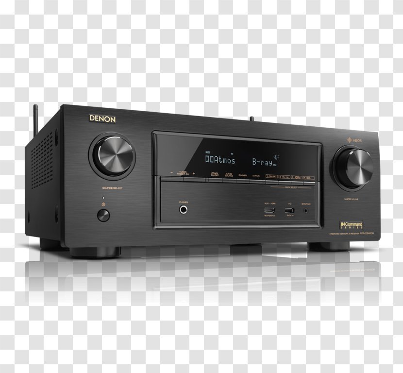 Denon AVR-X3400H 7.2 Channel AV Receiver AVR X3400H Dolby Atmos - Home Theater Systems - 51 Surround Sound Transparent PNG