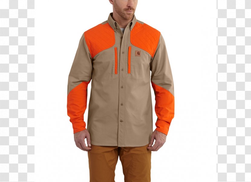 Jacket Sleeve Shirt Clothing Upland Hunting - Orange - Vest Transparent PNG