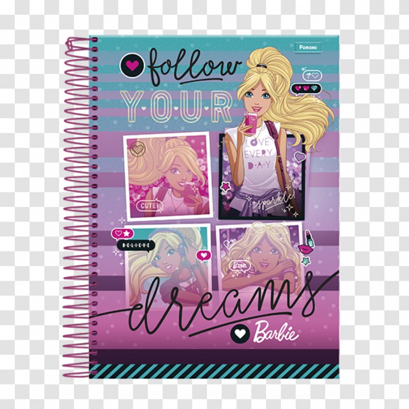 Notebook Paper Barbie Diary Stationery - Product Transparent PNG