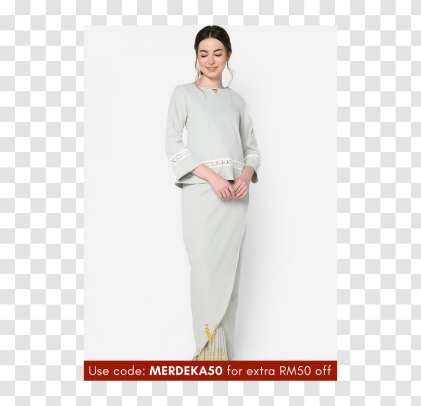 Sleeve Waist Fashion Clothing Dress - Baju Melayu Transparent PNG