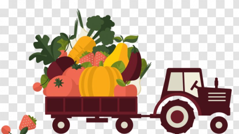 Farmers' Market Agriculture Organic Farming - Tractor Transparent PNG