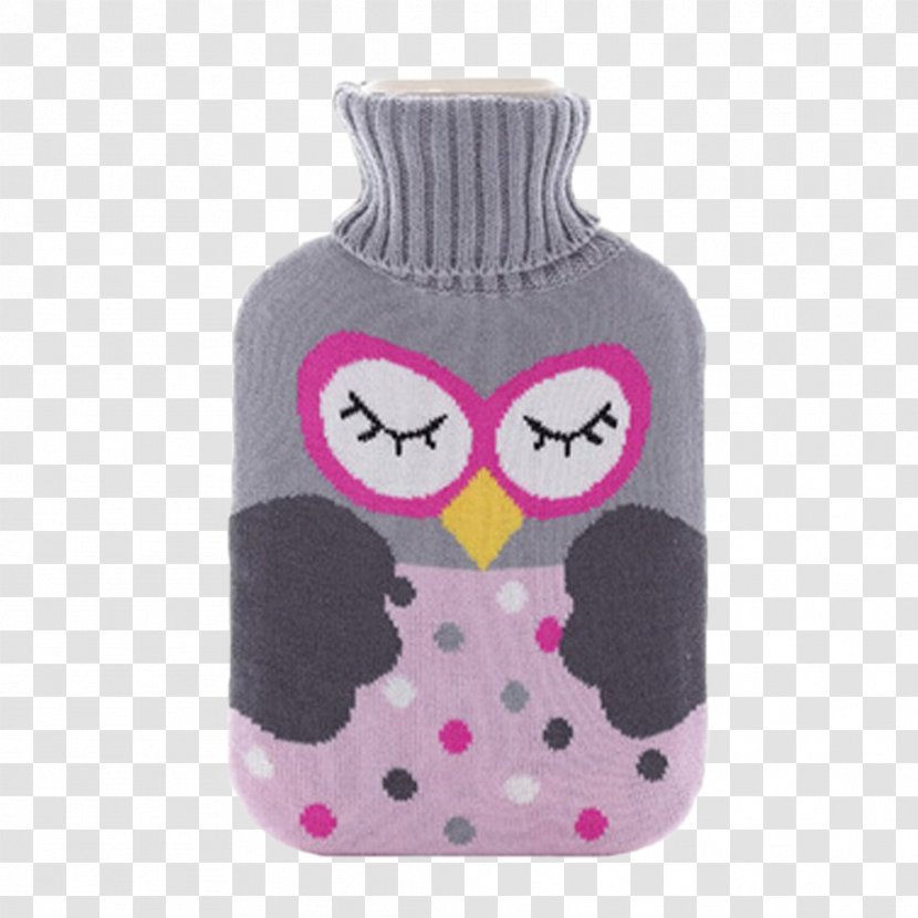 Hot Water Bottle - Pink - Filled With Transparent PNG