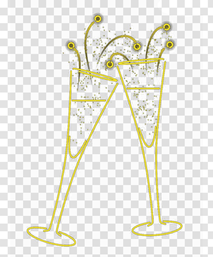Martini Champagne Glass Cocktail - Gold Transparent PNG