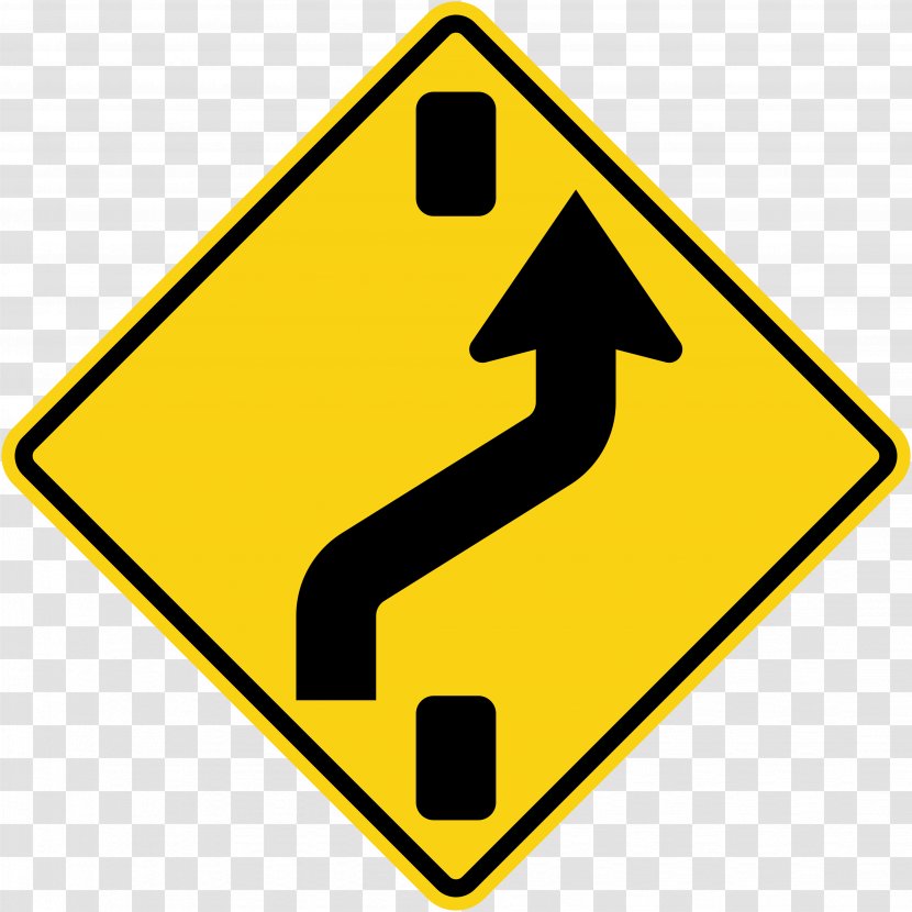 Traffic Sign Reverse Curve Warning Road Transparent PNG