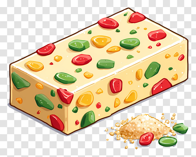 Christmas Fudge - Colorful Fruitcake Dessert Transparent PNG