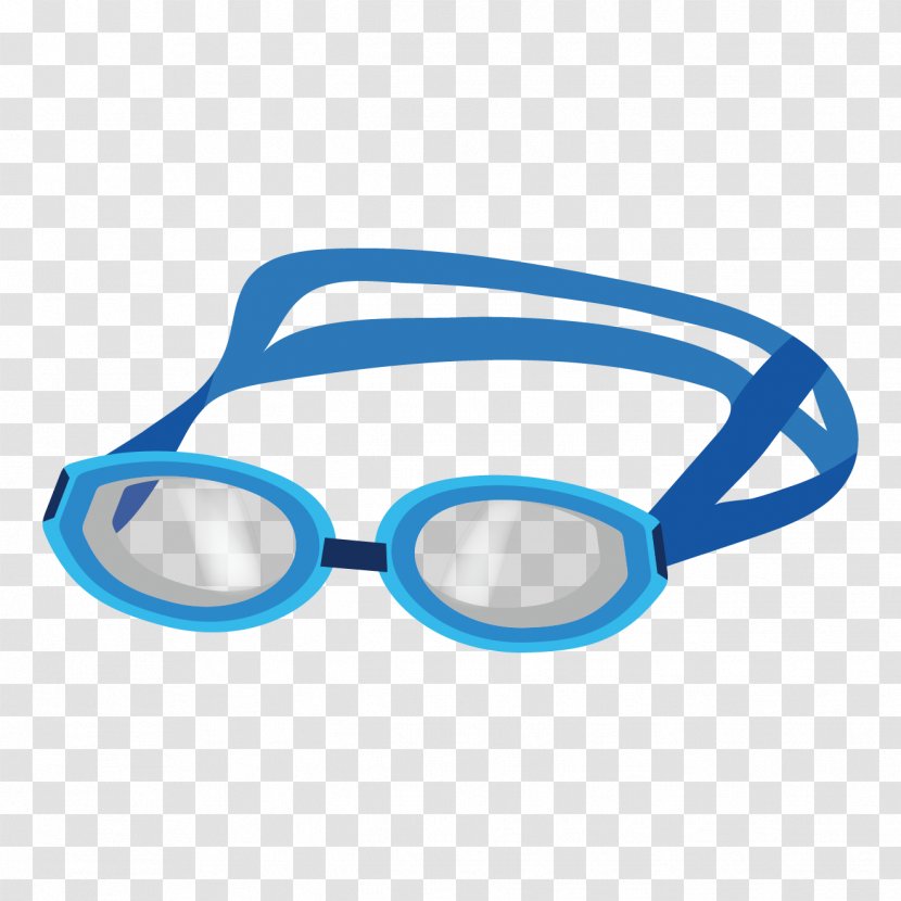 Goggles Glasses Diving & Snorkeling Masks - Electric Blue Transparent PNG