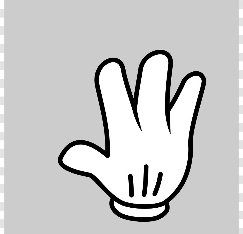 Gesture Stock.xchng Thumb Clip Art - Black And White - Mickey Hand Cliparts Transparent PNG