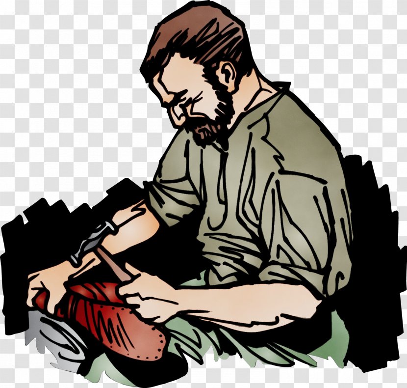 Sitting Animation - Watercolor Transparent PNG