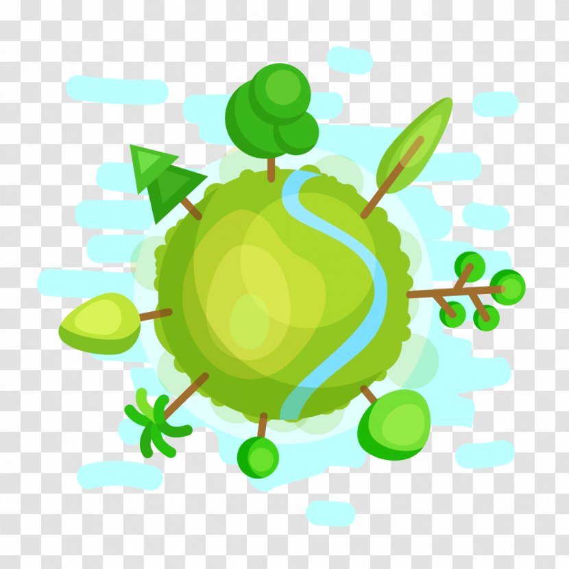 Euclidean Vector - Graphics Software - Green Earth Village Transparent PNG