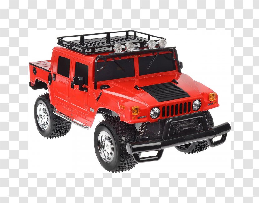 Hummer H1 H2 SUT Car Pickup Truck - Red Transparent PNG