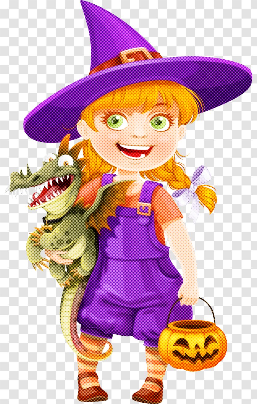 Cartoon Smile Jester Witch Hat Costume Transparent PNG