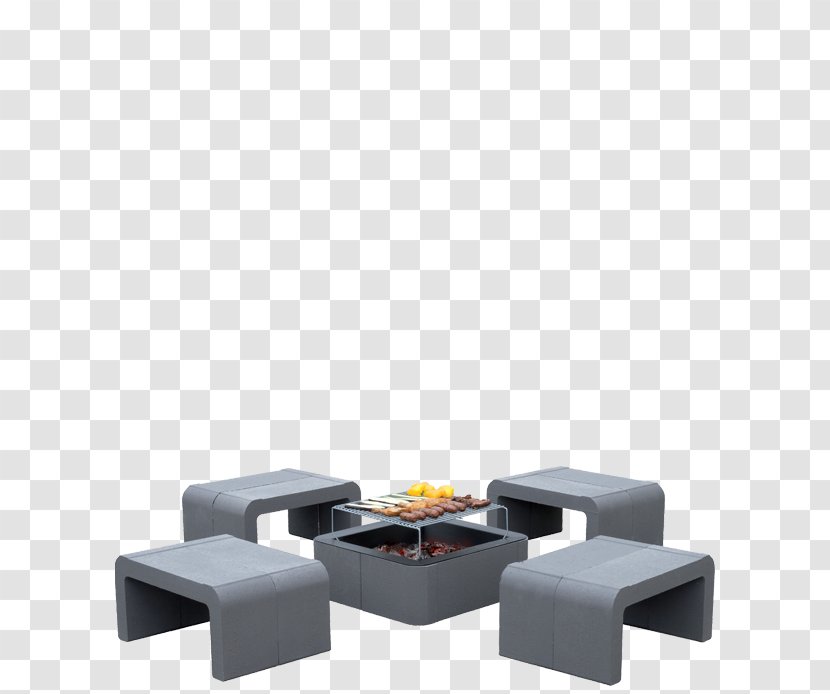 Barbecue Engineered Stone Table Charcoal Fireplace - Net D Transparent PNG