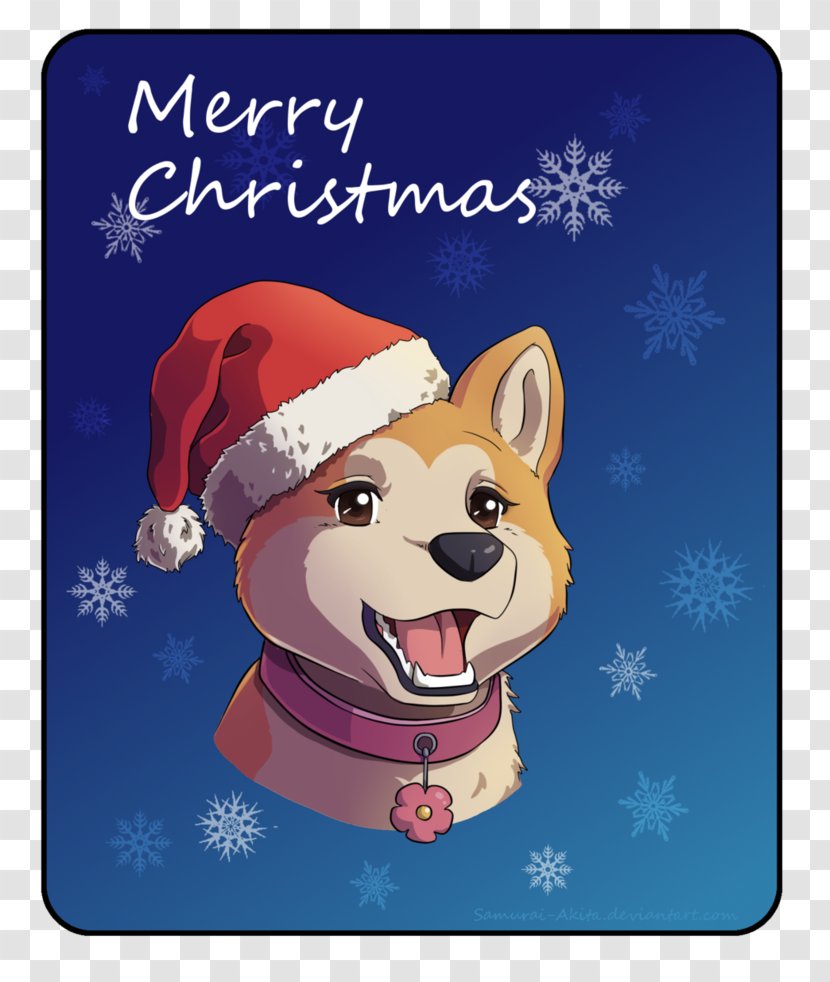 Akita Canidae Santa Claus Art Christmas Ornament - Artist Transparent PNG