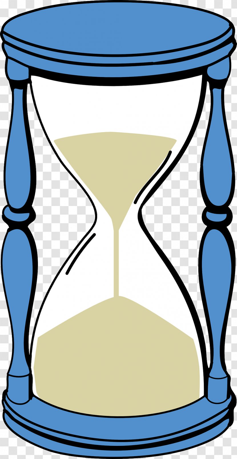 Time Hourglass Clock Clip Art - Timekeeper - Blue Gray Transparent PNG