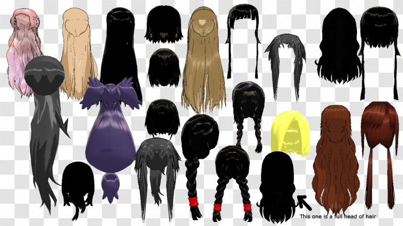 Black Hair Long Computer Software Hairstyle - Brush Transparent PNG
