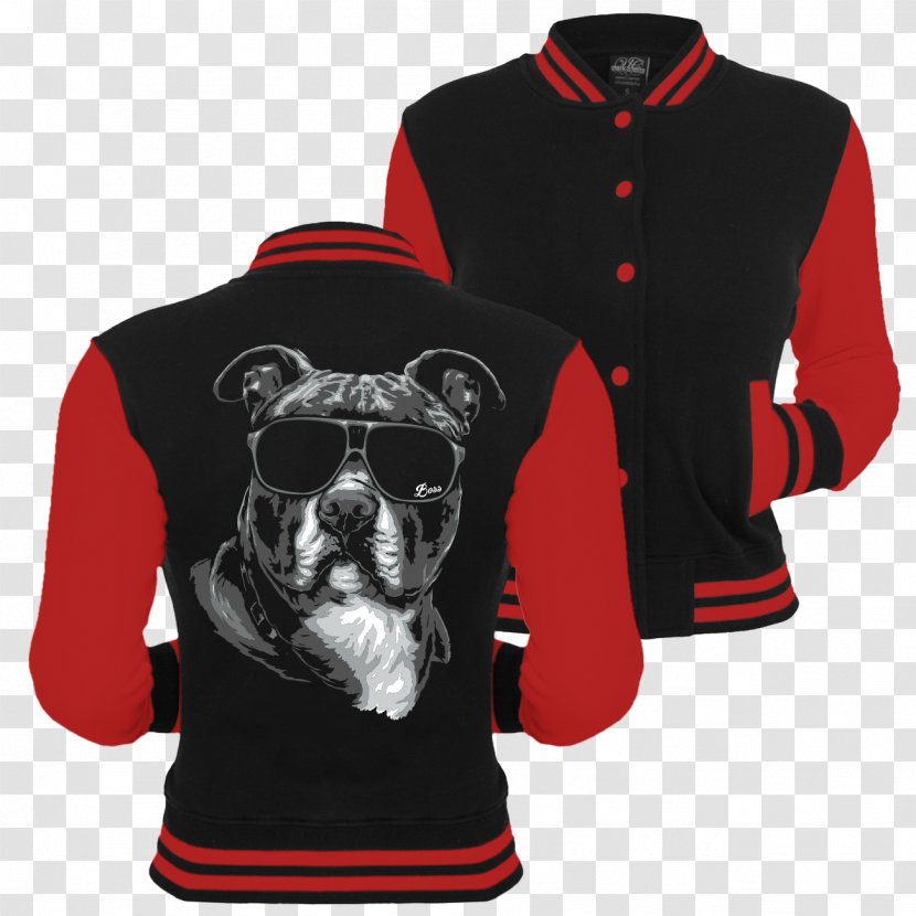 Hoodie T-shirt Funshop24.ch Jacket Bluza - Jumper - American Staffordshire Terrier Transparent PNG