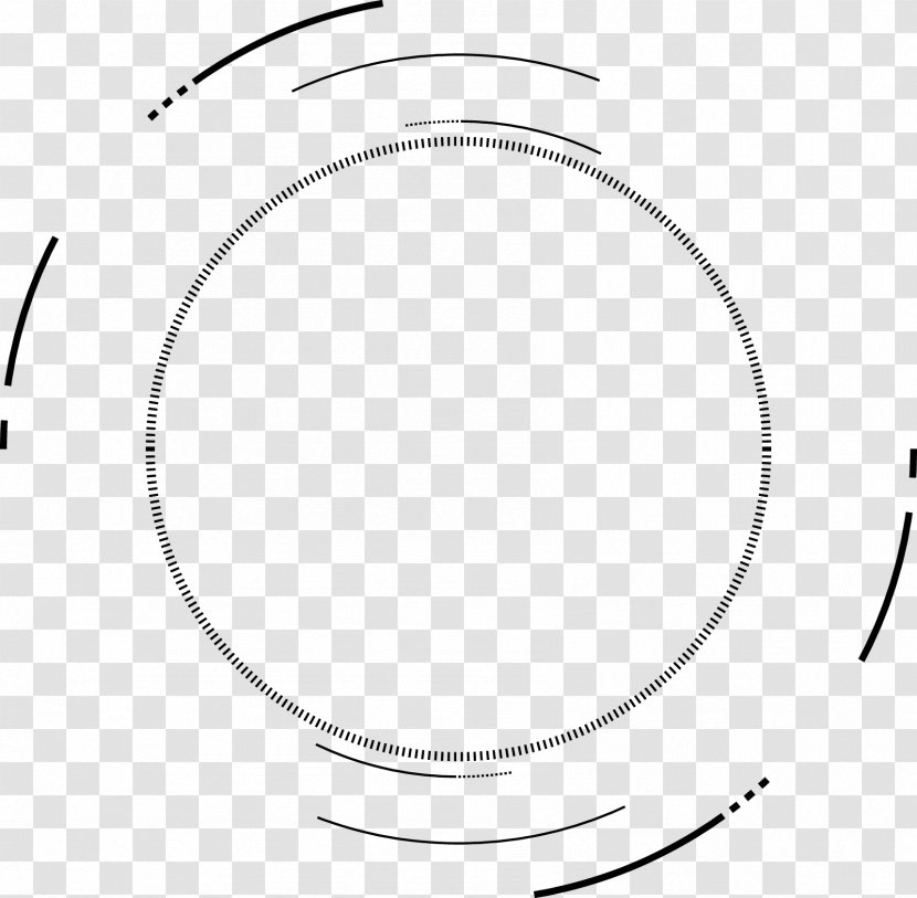 Circle Black And White Angle Area Point - Diagram - Creative Ink Cartoon Smudges,Geometric Sense Of Science Technology Transparent PNG