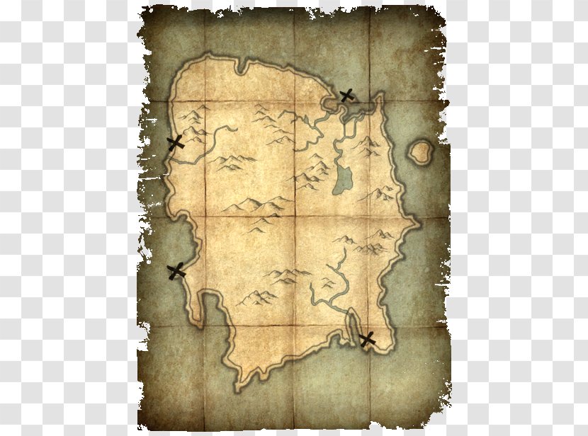 The Elder Scrolls V: Skyrim – Dragonborn Treasure Map Buried - V Transparent PNG