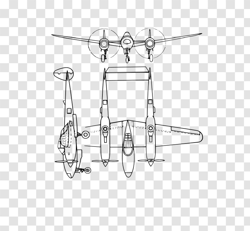 Lockheed P-38 Lightning XP-38 Encyclopedia Fighter Aircraft Wikipedia - Airplane Transparent PNG