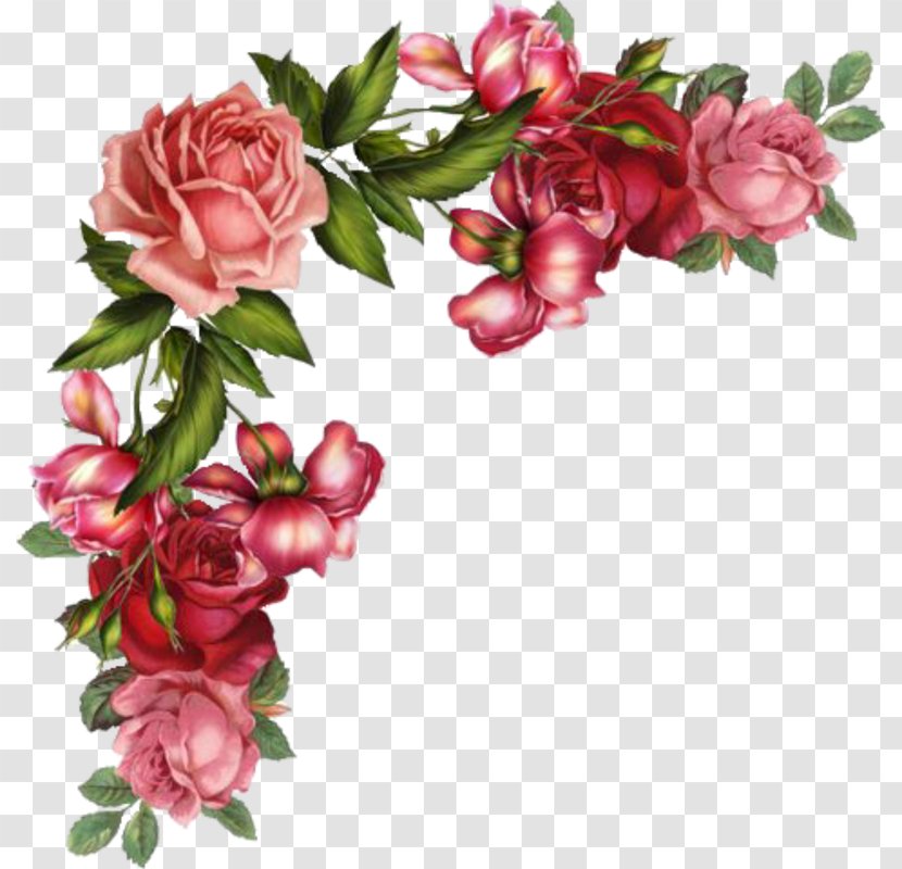 Rose Flower Digital Image Clip Art - Pink - Vintage Transparent PNG