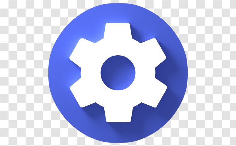 Gear Background - Symbol - Logo Electric Blue Transparent PNG