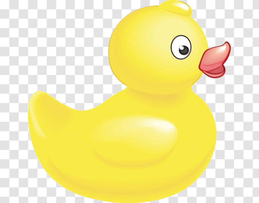 Duck Rubber Ducky Bath Toy Yellow Bird Transparent PNG