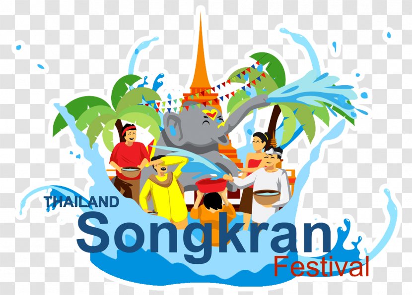 Khaosan Road Songkran Vector Graphics Euclidean Illustration - Mythical Creature - Happy Festival Transparent PNG