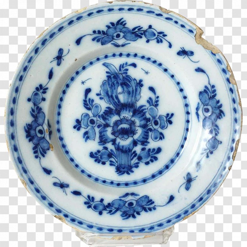Blue And White Pottery Delftware Ceramic Glaze - Delft Transparent PNG