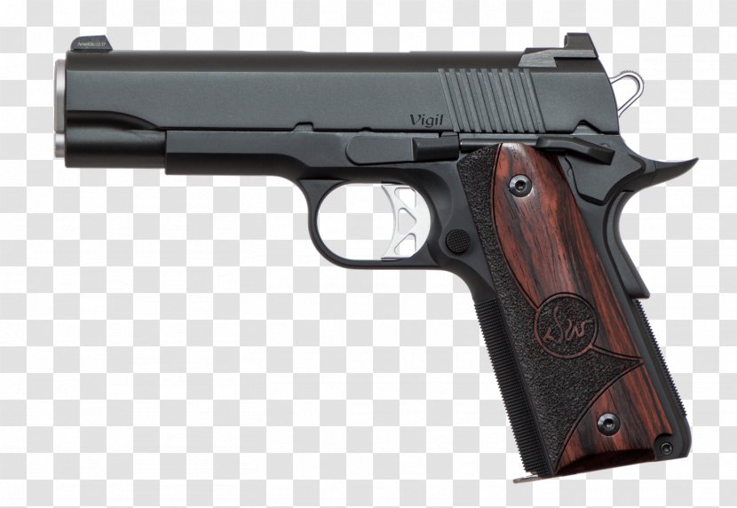 .38 Super M1911 Pistol .45 ACP Firearm - Handgun - Wood Material Transparent PNG