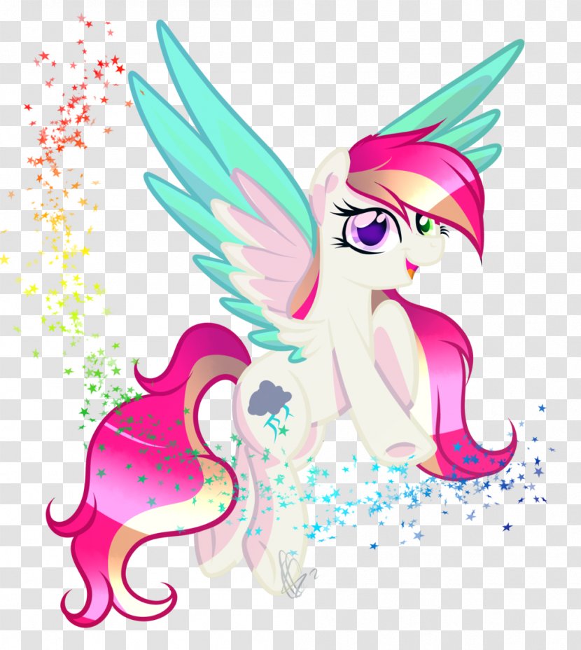 Horse Fairy Pink M Clip Art - Cartoon - Painted Butterfly Dream Transparent PNG