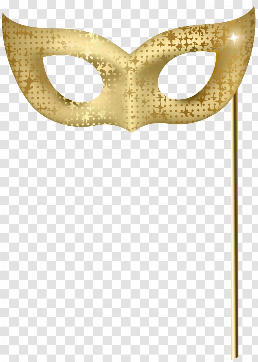 Mask Gold - Silhouette - Carnival Clip Art Image Transparent PNG