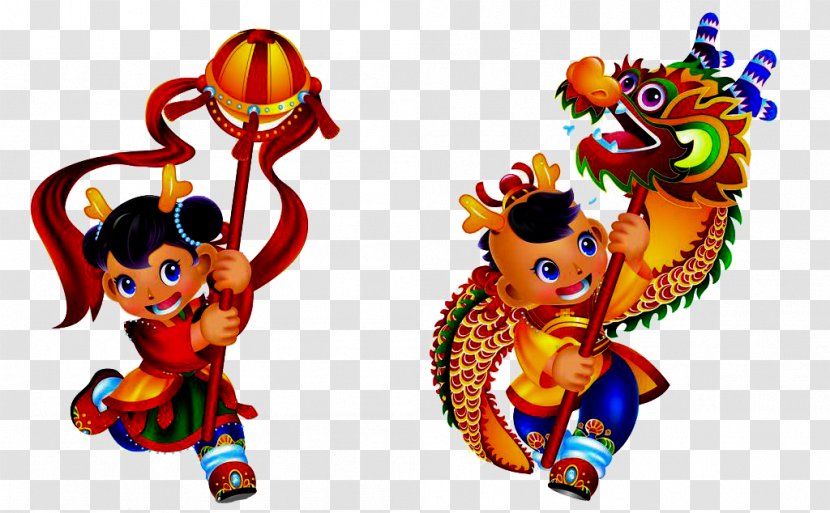 Dragon Dance Lion Chinese New Year - Temple Fair Transparent PNG