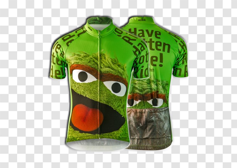 Oscar The Grouch Cycling Jersey T-shirt Cookie Monster Transparent PNG