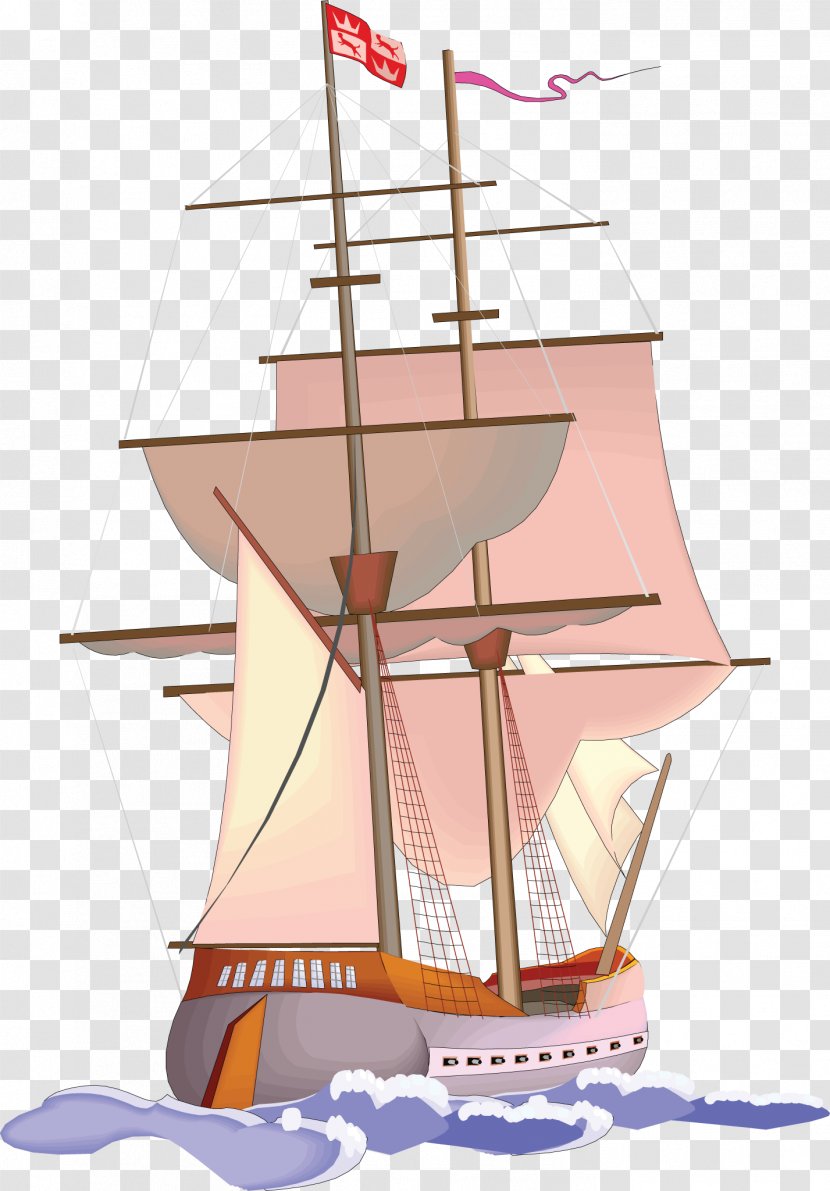 Boat Sailing Ship Caravel Clip Art Transparent PNG