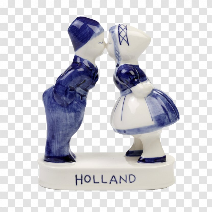 Cobalt Blue Figurine - Kiss Couple Transparent PNG