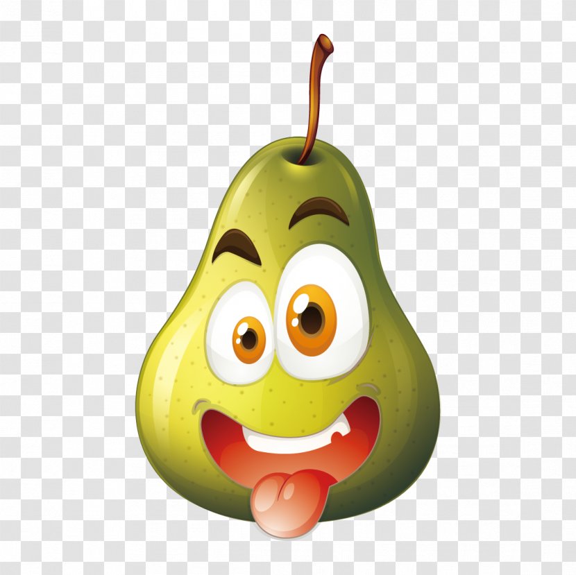 Euclidean Vector Pear Illustration - Royaltyfree - Tongue Cartoon Pears Transparent PNG