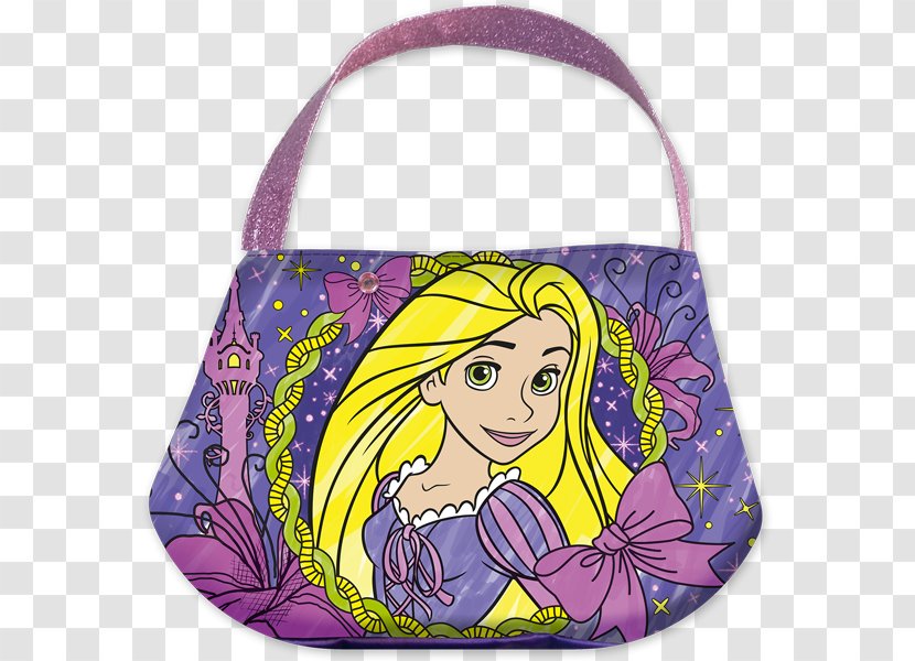 Rapunzel Disney Princess Handbag Drawing - Violet - Strass Transparent PNG