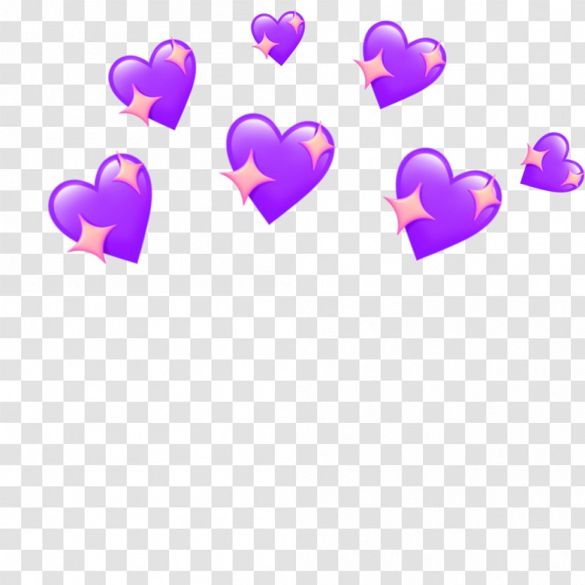 Emoji Heart Sticker Image - Magenta Transparent PNG