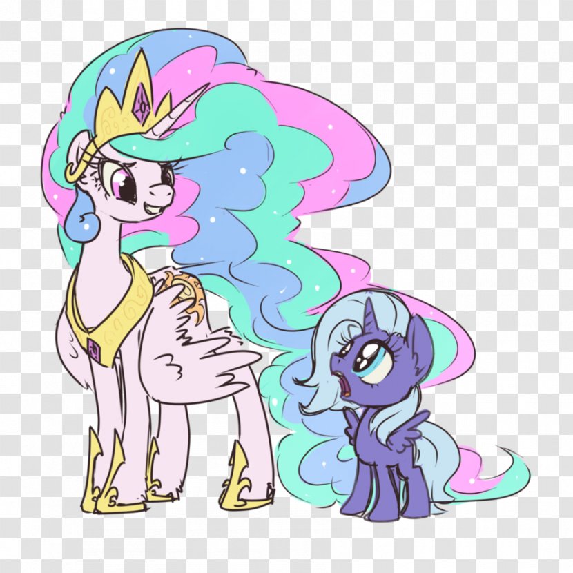 Pony Princess Celestia Luna Horse Illustration - Flower - Magic Transparent PNG