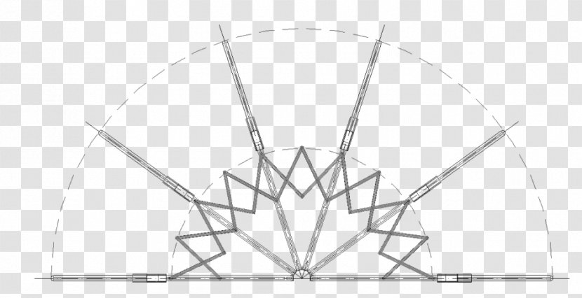 Line Art Symmetry - Deployable Structure Transparent PNG